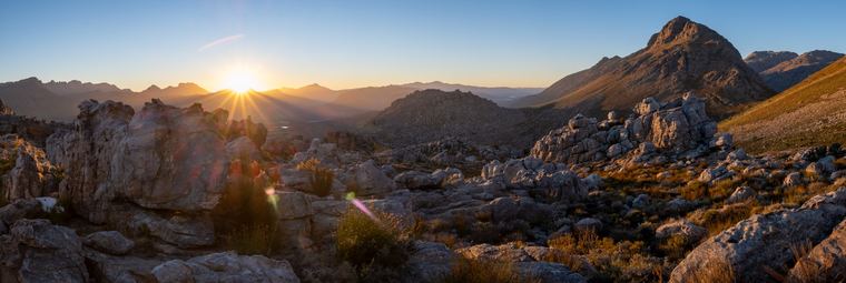 The Cederberg mountains in the dry winter season